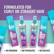Rave 4X Mega Hold Non-Aerosol Hair Spray, All-Weather Protection with Vitamin-Rich Formula, 11 oz