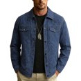 thumbnail image 2 of Bxsruta Mens Casual Button Down Shirt Jacket Long Sleeve Outerwear with Pockets, 2 of 5