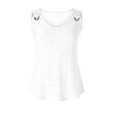 thumbnail image 4 of Annhoo Summer Womens Sleeveless Tank Tops Caual Loose Eyelet Round Neck Dressy Shirts Beach Embroidery Blouse Tees, 4 of 6