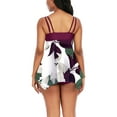 thumbnail image 4 of Plus Size Swim dress Bathing Suits for Women 2 Piece Tankini Boyshorts Swimsuits Swimwear Set, M-4XL, 4 of 9