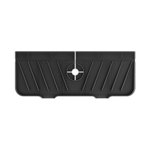 FLhrweasw Alfombrilla para Fregadero Protector Contra Salpicaduras Colector Almohadillas Secado para Baño (negro)