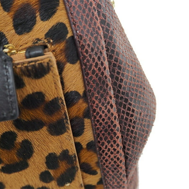 Authenticated Used Tory Burch Harako Leopard handbag 2WAY shoulder bag  leopard print 