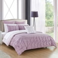 thumbnail image 4 of Keppel 10 Piece Comforter Set Complete Bed in a Bag Pleated Ruffles and Reversible Print Bedding with Sheet Set, 4 of 5
