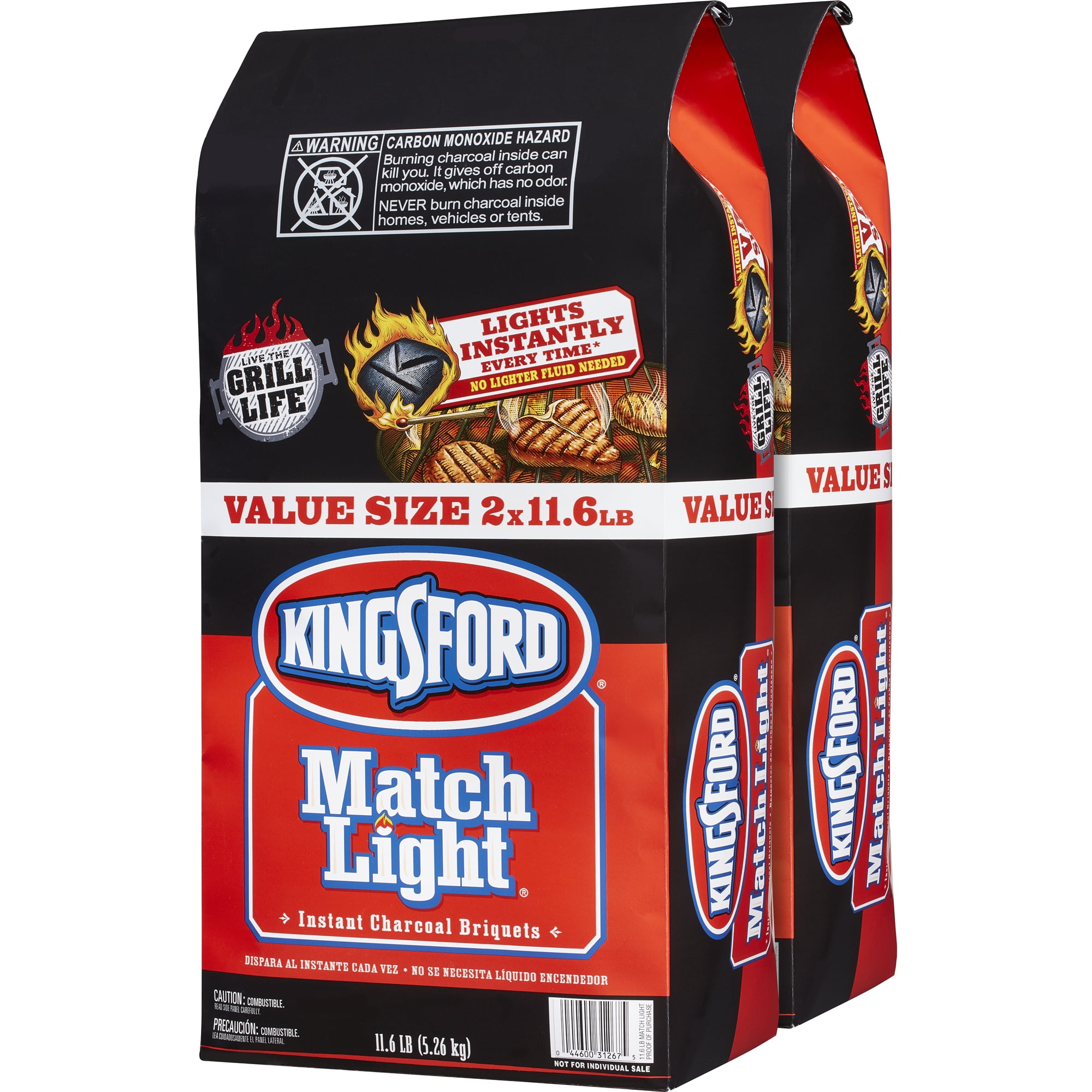 Kingsford Match Light Charcoal Briquettes, Two 11.6 lb