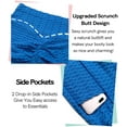thumbnail image 4 of High Waisted Butt Lifting Yoga Shorts for Women Tummy Control Textured Ruched Shorts with Pockets Sports Gym Running Beach Hot Pants, 4 of 4