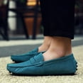 thumbnail image 5 of Suede Leather Men Casual Shoes Loafers Driving Moccasins Slip on Leather Shoes, 5 of 16