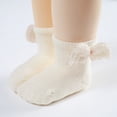 thumbnail image 2 of WUANDIXFA Socks Toddler Cute Soft Kids Winter Warm Socks Toddlers Boys Girls Newborn Baby Socks Princess Socks Side Cute Cartoon Floor Socks,Beige,12-36 Months, 2 of 6