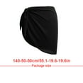 thumbnail image 2 of Jygee Beach Sarong Coverups Traje de baño Wrap Traje de baño Falda Protección Solar Ropa de Gasa con Corbata Abierta Ajustable Traje de baño para Exteriores,Negro, 2 of 4
