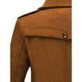 thumbnail image 5 of Men's Business Woolen Coat Fashion Double Collar Mid-length Woolen Jacket For Autumn/ Winter, 5 of 5