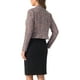 thumbnail image 3 of BLAZER DE TWEED PARA MUJER CHIC INSPIRADOR CON CUELLO ALTO, CORTO Y ABIERTO, TALLA XL, ROJO Y NEGRO, 3 of 6
