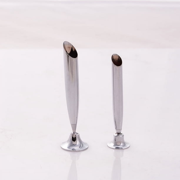 Base de metal para bolígrafo de escritorio, base para bolígrafo para letrero de recepción de hotel, base fija dorada y plateada
