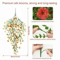 thumbnail image 3 of VVYXX 6 Pcs Artificial Hanging Flowers Outdoor Summer Fall Decor UV Resistant Fake Flower Plant Outside Garden Porch Patio Wedding Decor,YELLOW ORANGE, 3 of 7