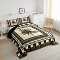 thumbnail image 3 of jejeloiu Wild Pine Cone Bedding Comforter Set,Geometric Plaid Pattern Twin Comforter Sets,Brown Beige Green Bedding Set For Boys Kids,Breathable Home Decor Reversible,2pcs, 3 of 8