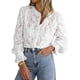thumbnail image 1 of Camisa de Encaje para Mujer PRETTYGARDEN Manga Larga con Botones XL, 1 of 9