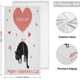 thumbnail image 2 of SKYSONIC 2 Pack Happy Valentines Cat Hand Towels, Black Kitten Heart Balloon Kitchen Towel Ultra Soft and Absorbent,Decorative Fingertip Face Towel for Bathroom Hotel, 28.3"x 14.4", 2 of 6