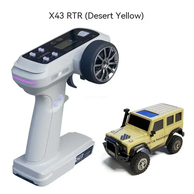 Mini Rc Remote Control Simulation Ldarc Radian X43 1/43 Off Road Climbing Vehicle Four Wheel Drive Model Car Desktop Xmas Toy