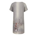 thumbnail image 4 of CENGNIAN Womens Plus Size Sun Dress on Casual Loose Summer Printed Short Sleeve Dress Beach Sundress Dresses, 4 of 5