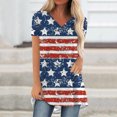 thumbnail image 2 of OAVQHLG3B 4th of July Outfits for Women American Flag T Shirt V Neck Patriotic Shirts Printing Short Sleeve Tops, 2 of 6