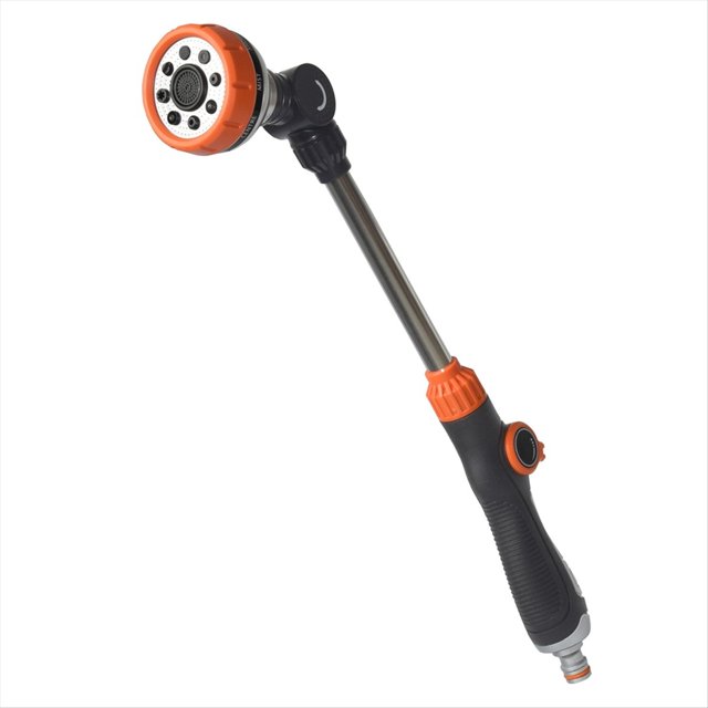 Herramienta Riego 47 Cm, Boquilla Jardín, Herramienta Pulverización Agua para Lavado Coches Ajustable 180°, 8 Patrones, Herramientas Riego Césped en Aerosol
