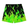 thumbnail image 5 of ZCFZJW Men's Swim Trunks Elastic Waistband Board Shorts Cute 3D Flame Printed Summer Quick Dry Swimsuit Swimwear Holiday Party Bathing Suit with Pockets Green XXXL, 5 of 9