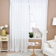 thumbnail image 2 of 2 uds cortina de ventana de Color sólido patrón de flores cenefa blanco Likrtyny  Oficina Multiescena Multifunción, 2 of 6