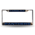 thumbnail image 1 of Carolina Panthers Laser Chrome License Plate Frame, 1 of 1