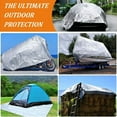 thumbnail image 3 of LUVCMFT 10*12ft Tarps Heavy Duty Thick Waterproof, Silver + Black Tent Shelter Cover Canopy, 16 Mil Tarpaulin Shade, Rip and Tear, UV Resistant, 3 of 8