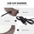 thumbnail image 3 of KAKOWELY mug warmer desk Cup Warmer Deep Wood Grain Beverage Warmer for Adults Office Use 1Set, 3 of 8