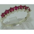 thumbnail image 3 of LBG 18k White Gold Natural Ruby Womens Anniversary Ring - Size 4.25, 3 of 4