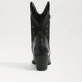 thumbnail image 6 of Sam Edelman Wynne Black Leather Pull On Pointed Toe Stacked Heel Western Boots (Black Leather, 7), 6 of 7