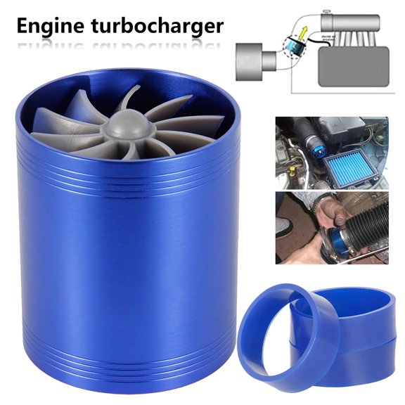 Grusce Air Intake Turbonator Double Turbo Charger Gas Fuel Saver for Car Truck SUV