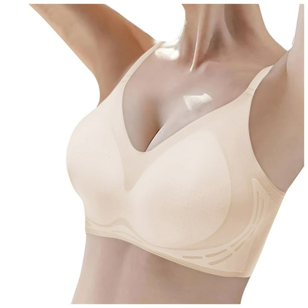 WILLBEST Brasier Sujetador Push Up De Espalda Cómodo Y Transpirable Con Soporte Suave Y Fino De Seda Helada Sin Costuras Para Mujer