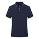 thumbnail image 2 of Playeras Elvqul para Hombre Stretch Casual Azul Oscuro de Color Sólido Manga Corta con Solapa Botones, 2 of 4