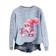 thumbnail image 1 of HOWPAY Chandails de Noël pour Femmes Style Noël Imprimé Blouse Décontractée Col Rond Manches Longues Chandail Confortable Léger Vêtements d'Automne Bleu Clair G, 1 of 4