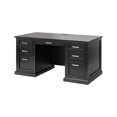 thumbnail image 2 of Modern Wood Desk Office Writing Table Credenza Fully Assembled Black, 2 of 11