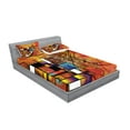 thumbnail image 2 of Ambesonne Modern Fitted Sheet & Pillow Sham Set, Geometric Image, Queen, Multicolor, 2 of 2
