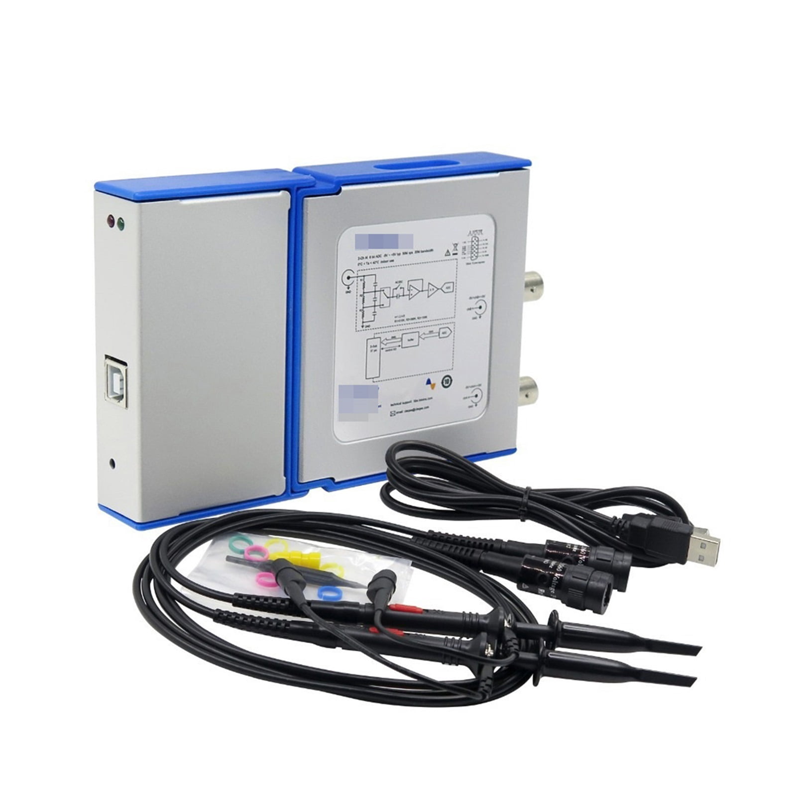 2 CH USB PC Virtual Digital Oscilloscope 20M Bandwidth 50 MSa/s Signal Generator Logic Analyzer