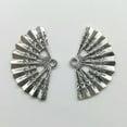thumbnail image 2 of U8MO Wholesale Antique Silver Jewelry Finding Charms Pendants Carfts DIY-4pcs hand fan, 2 of 2