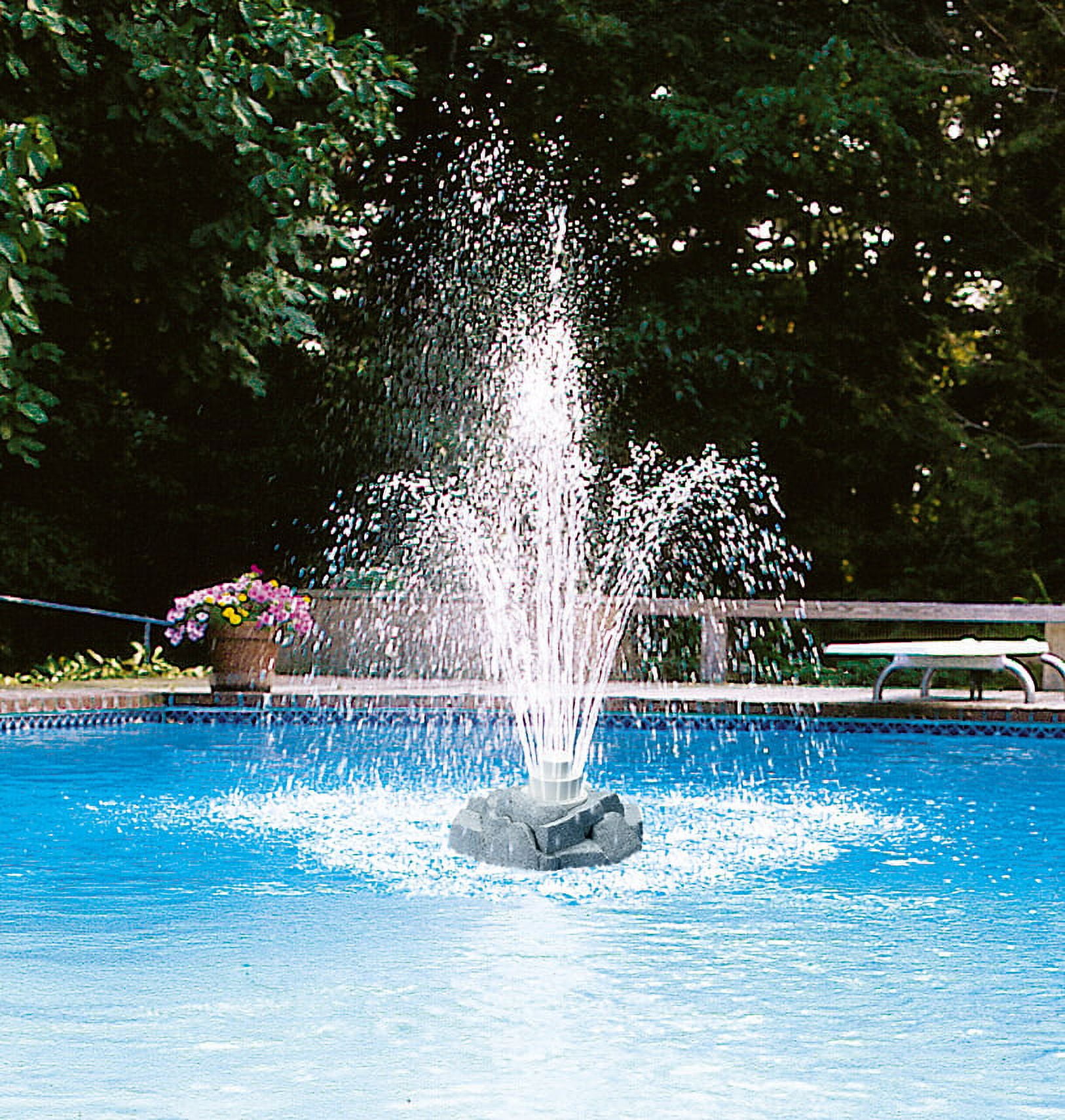 Aqua Select Triple Tier Floating Rock Fountain with Water Return Kit for Swimming Pool Walmart