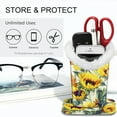 thumbnail image 3 of Fintie Plush Lined Eyeglasses Holder - PU Leather Protective Eyeglass Holder Stand Case,Sunflowers, 3 of 6