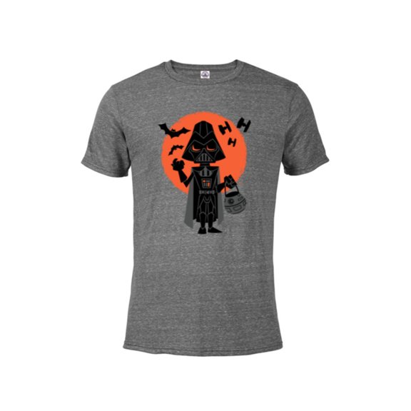 Star Wars Darth Vader Trick or Treat Halloween - Short Sleeve Blended T-Shirt for Adults - Customized-Graphite Snow Heather