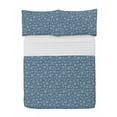 thumbnail image 1 of Winter Microfiber Bedspread Set, Repetitive Noel Pattern of Cold Toned Snowflake Season Christmas Hand Drawn, Soft Bedding Set with Pillow Shams & Comforter, 3 Sizes, Slate Blue White, by Ambesonne, 1 of 1
