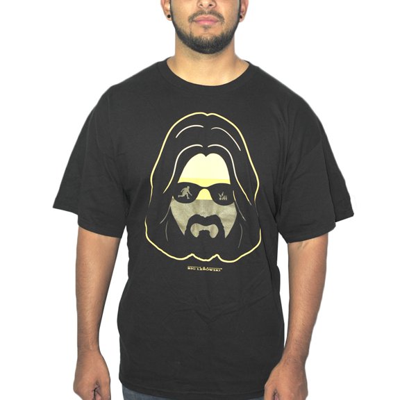 The Big Lebowski Dude Silhouette Scene Mens Black T-Shirt | S