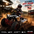 thumbnail image 6 of X-Pro Storm 125cc ATV Gas Powered Teen Quad, Automatic D-N-R Transmission with Reverse, 119.6cc 4-Stroke Engine, Remote Kill Switch, LED Headlight, 19/18 Tires (Red/Red), 6 of 7