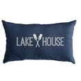 thumbnail image 4 of Sunbrella  Canvas Navy Embroidered Indoor/Outdoor 13x20 Knife Edge Pillow (Single) Lake House Navy, 4 of 4