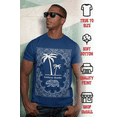 thumbnail image 2 of ShirtBANC California Republic Mens State Bear Shirt Palm Tree Paisley Design Tee, 2 of 5