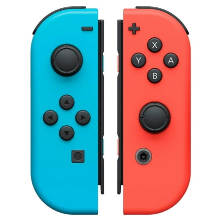 Nintendo Switch HACAJAEAA Left and Right Joy-Con Controllers - Neon Red/Neon Blue(Non-Retail Packaging)