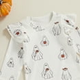 thumbnail image 4 of Okbabeha My First Halloween Baby Girl Outfit Newborn Pumpkin Ghost Onesie Corduroy Suspender Skirt Cute Fall Clothes, 4 of 7