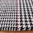 thumbnail image 3 of SAFAVIEH Marbella Anthony Geometric Striped Area Rug, Black/Ivory, 6' x 6' Round, 3 of 11