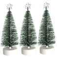 thumbnail image 1 of Mini Artificial Sisal Snow Christmas Trees Ornaments Bottle Brush Tree For Crafts Decor Table Top Decorations, 1 of 4